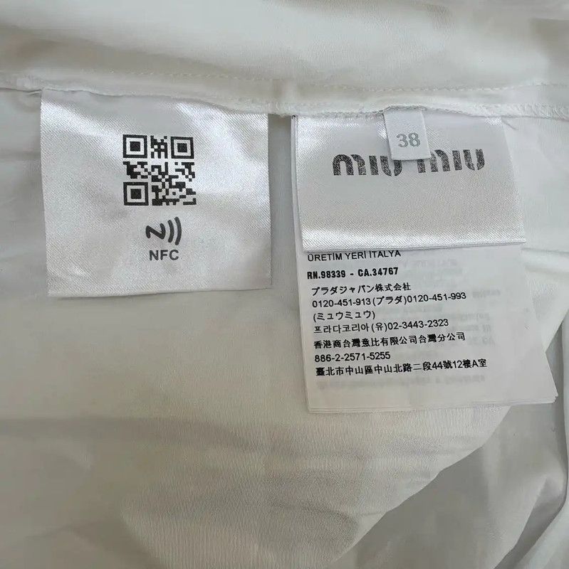 Miu Miu Miu Miu Summer White Cotton Dress 0089 Size M / US 6-8 / IT 42-44 - 7 Thumbnail