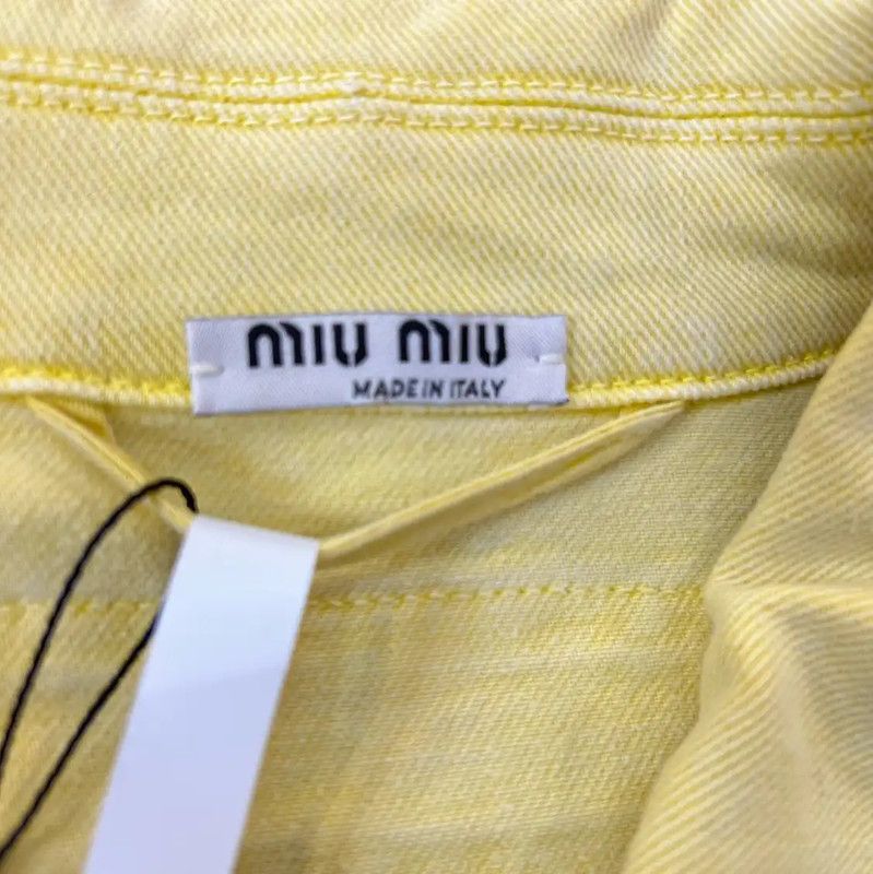 Miu Miu Miu Miu Yellow Women's Winter Jacket 0089 Size XS / US 0-2 / IT 36-38 - 6 Thumbnail