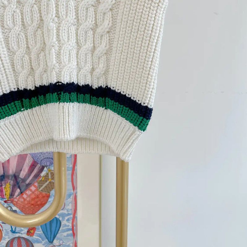 Miu Miu Miu Miu White Cable Knit Sweater Vest 0089 Size M / US 6-8 / IT 42-44 - 4 Thumbnail
