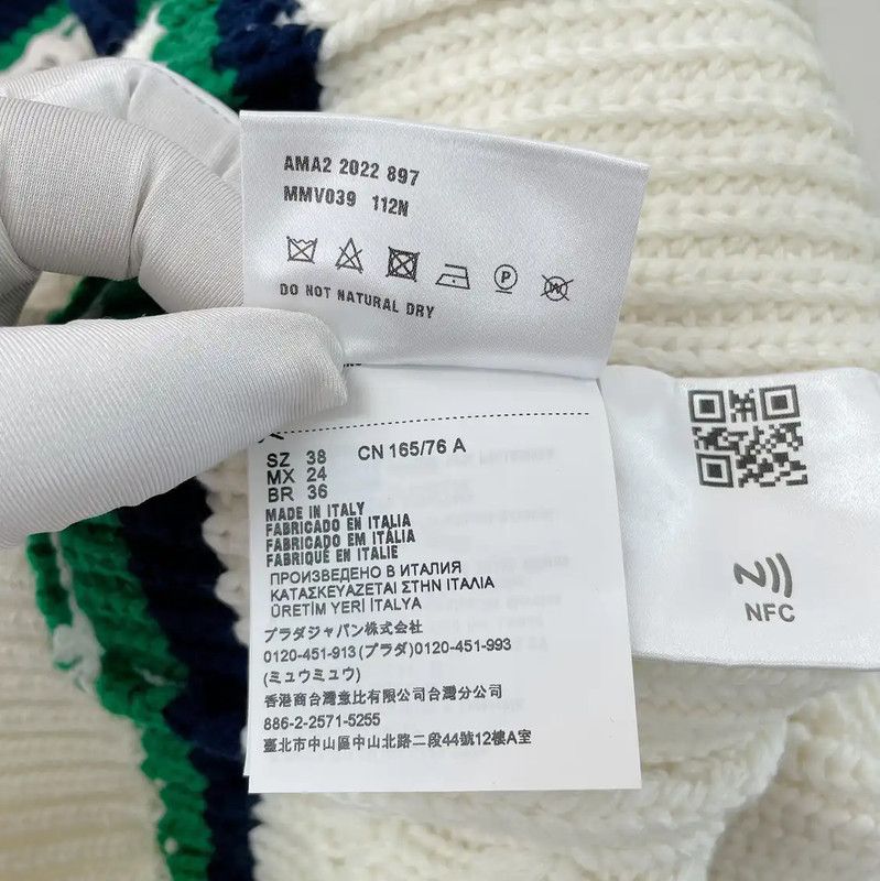 Miu Miu Miu Miu White Cable Knit Sweater Vest 0089 Size M / US 6-8 / IT 42-44 - 8 Thumbnail