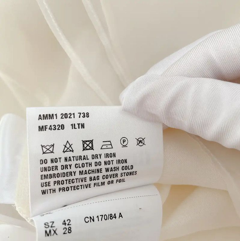 Miu Miu Miu Miu White Silk Long Sleeve Dress 0089 Size XL / US 12-14 / IT 48-50 - 8 Thumbnail