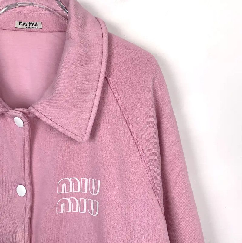 Miu Miu Miu Miu Pink Cotton Women's Jacket 0089 Size M / US 6-8 / IT 42-44 - 3 Thumbnail