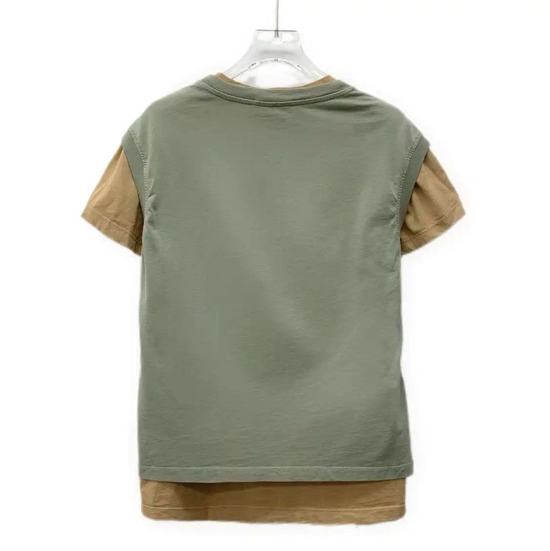 Miu Miu Miu Miu Color-Block Cotton Women's T-Shirt 0089 Size XS / US 0-2 / IT 36-38 - 2 Thumbnail