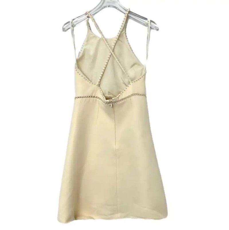 Miu Miu Miu Miu Beige Wool Women's Dress Size S 0089 Size S / US 4 / IT 40 - 2 Thumbnail