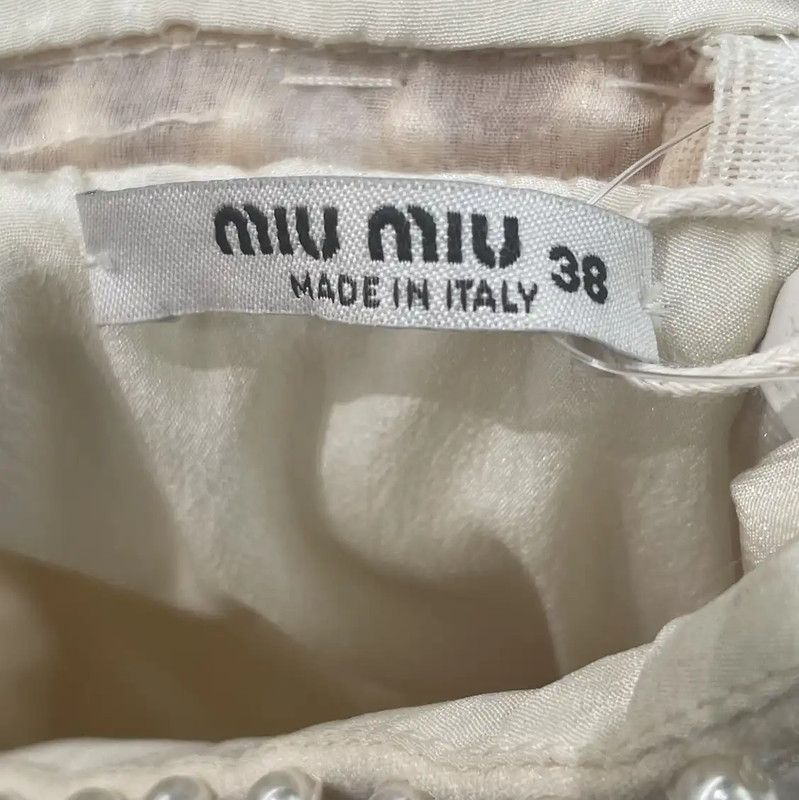Miu Miu Miu Miu Beige Wool Women's Dress Size S 0089 Size S / US 4 / IT 40 - 5 Thumbnail