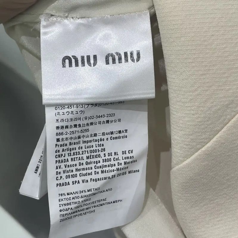 Miu Miu Miu Miu Beige Wool Women's Dress Size S 0089 Size S / US 4 / IT 40 - 6 Thumbnail