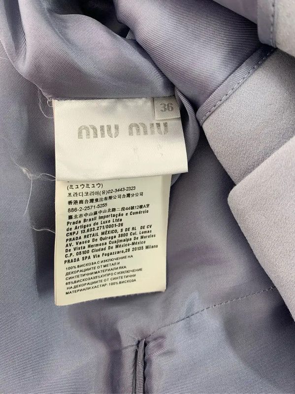 Miu Miu Miu Miu Purple XS Women's Coat 0089 Size XS / US 0-2 / IT 36-38 - 6 Thumbnail