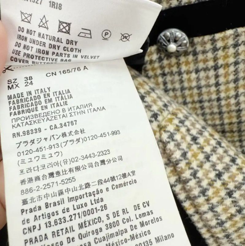 Miu Miu Miu Miu Short Color-Block Wool Coat 0089 Size S / US 4 / IT 40 - 6 Thumbnail