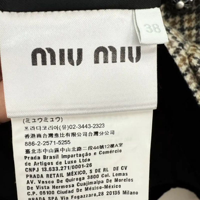 Miu Miu Miu Miu Short Color-Block Wool Coat 0089 Size S / US 4 / IT 40 - 5 Thumbnail