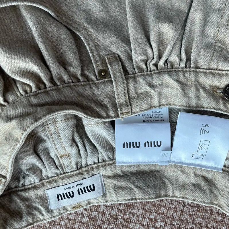 Miu Miu Miu Miu Green Cotton Women's Shorts 0089 Size 23" - 3 Thumbnail