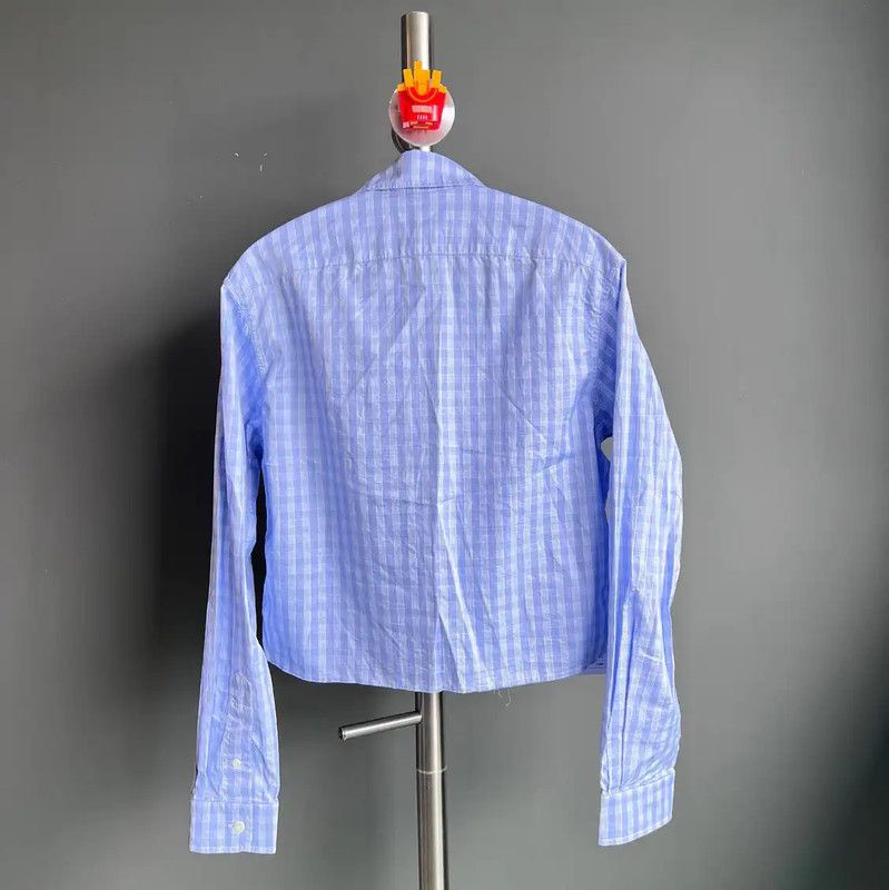 Miu Miu Miu Miu Light Blue Cotton Shirt for Women 0089 Size M / US 6-8 / IT 42-44 - 2 Thumbnail