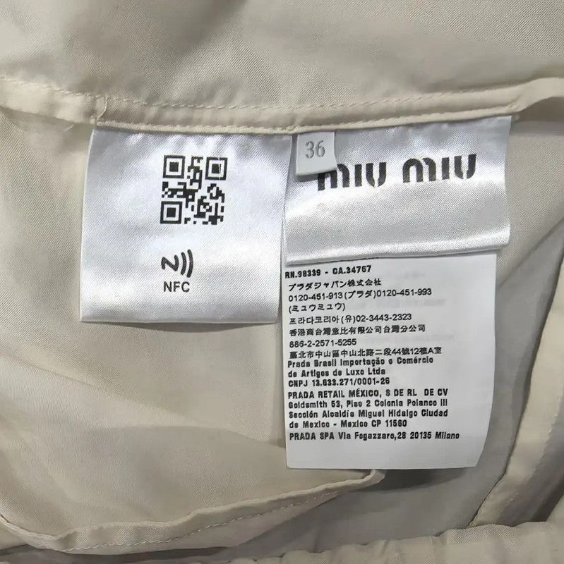 Miu Miu Miu Miu White Silk Women's Jacket 0089 Size S / US 4 / IT 40 - 4 Thumbnail