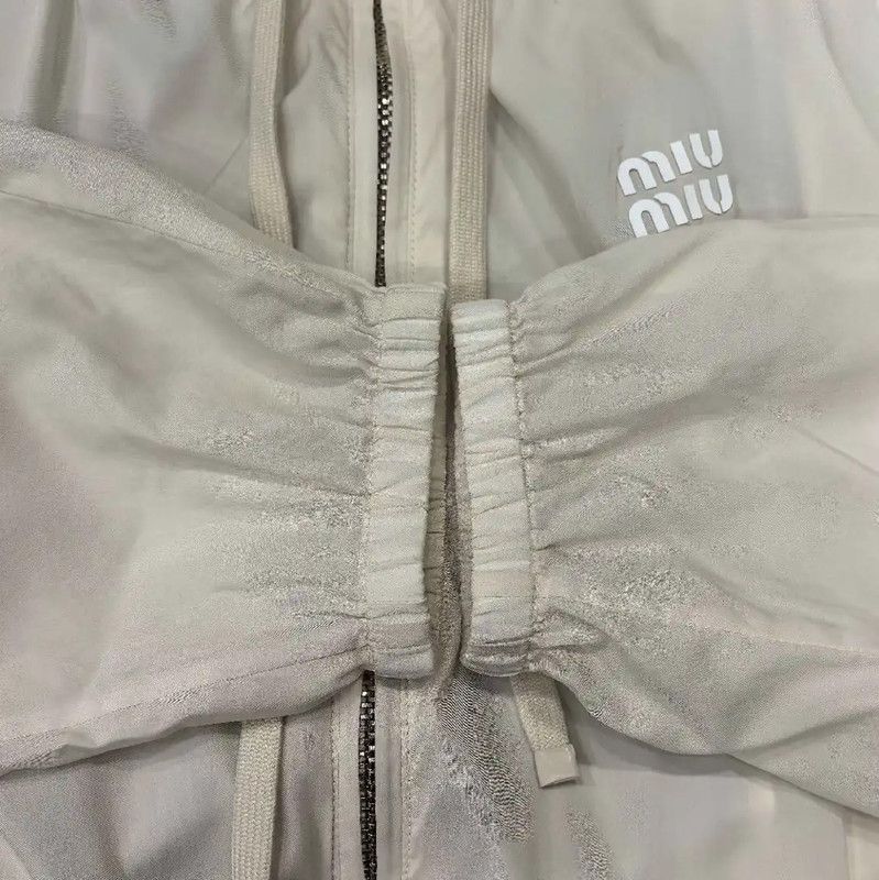 Miu Miu Miu Miu White Silk Women's Jacket 0089 Size S / US 4 / IT 40 - 6 Thumbnail