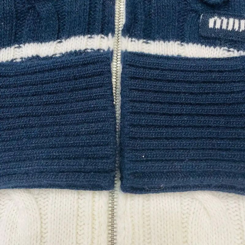 Miu Miu Miu Miu Navy Wool Jacket with Zip Front 0089 Size M / US 6-8 / IT 42-44 - 5 Thumbnail