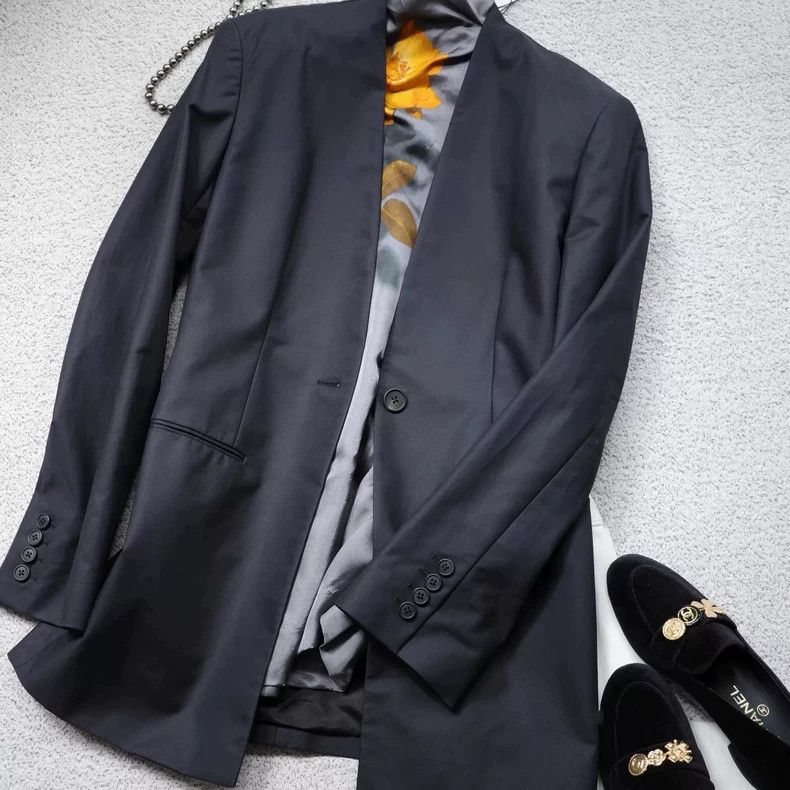 The Row The Row Collarless One-Button Blazer - dmc Size US S / EU 44-46 / 1 - 2 Thumbnail
