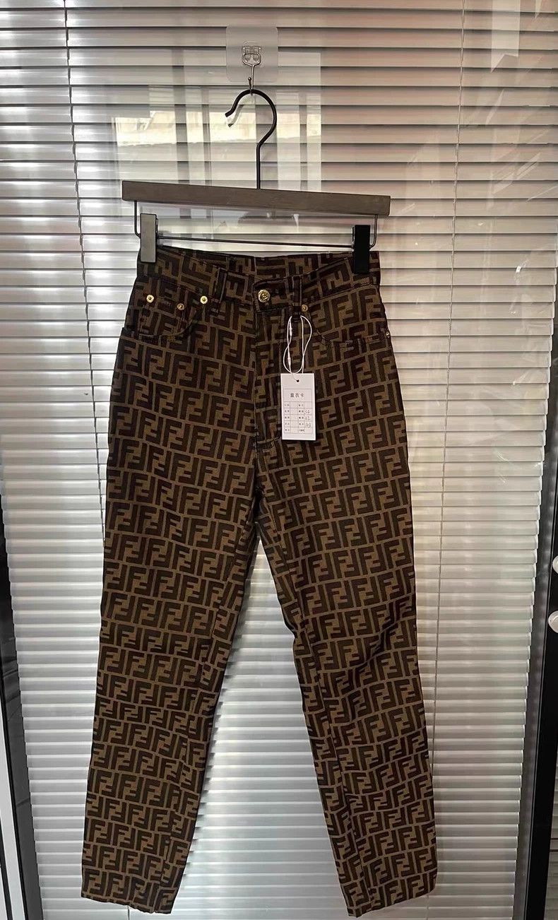 Fendi Fendi Monogram Colorblock Casual Pants - dmc Size US 26 / EU 42 - 2 Thumbnail