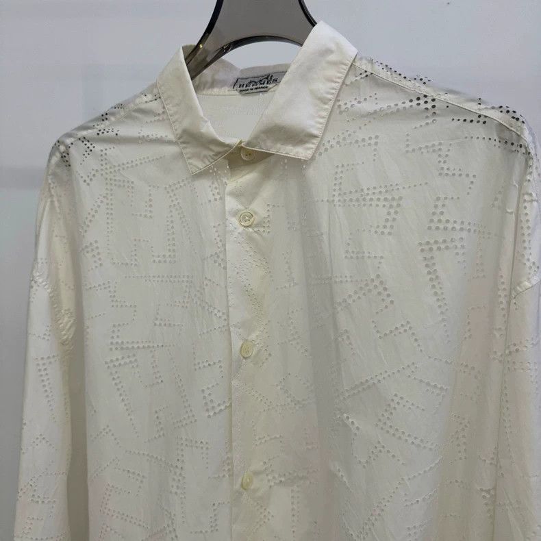 Hermes Hermes Cutout Shirt Jacket Size 41 - dmc Size US L / EU 52-54 / 3 - 6 Thumbnail