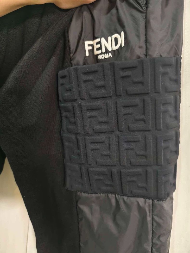 Fendi Fendi Black Nylon Patchwork Track Pants - dmc Size 24" / US 00 / IT 34 - 4 Thumbnail