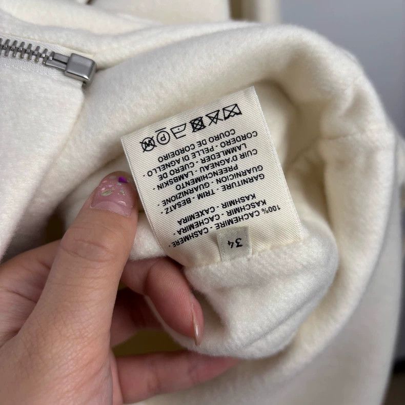 Hermes Hermes White Fringe Cashmere Coat - dmc Size US XS / EU 42 / 0 - 5 Thumbnail