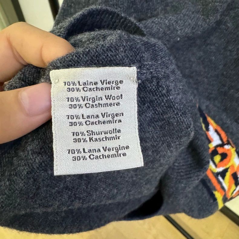 Hermes Hermes Dark Gray Cashmere Sweater L - dmc Size US L / EU 52-54 / 3 - 4 Thumbnail