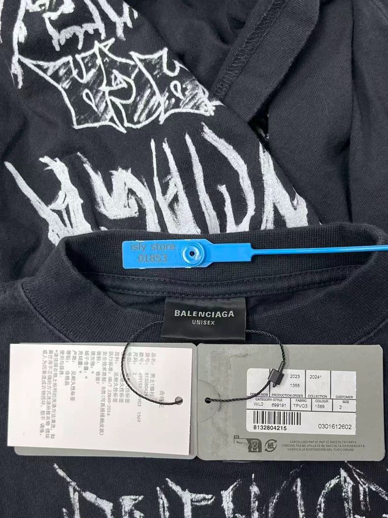 Balenciaga Balenciaga SS24 New Year Graphic Longsleeve T-shirt - dmc Size US S / EU 44-46 / 1 - 5 Thumbnail