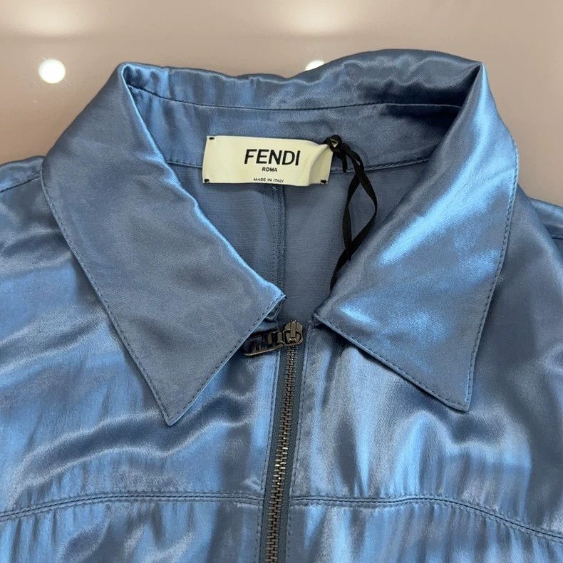 Fendi FENDI Blue Long-Sleeve Jumpsuit - dmc Size US 36 / EU 52 - 5 Thumbnail