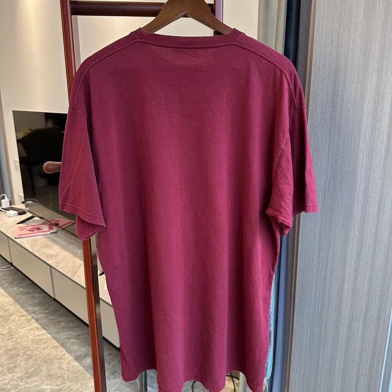 Balenciaga Balenciaga Burgundy Small Logo T-shirt - dmc Size US M / EU 48-50 / 2 - 2 Thumbnail