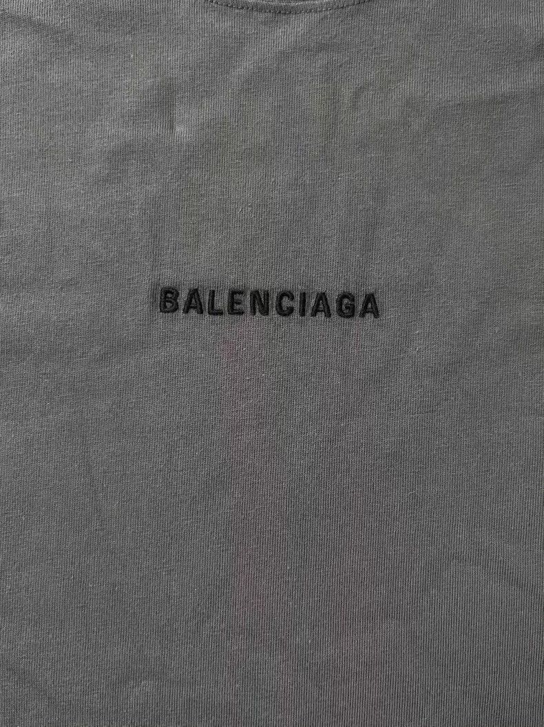 Balenciaga Balenciaga FW22 Logo Embroidered Short Sleeve T-shirt - dmc Size US L / EU 52-54 / 3 - 2 Thumbnail