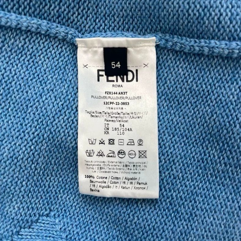 Fendi FENDI FF Intarsia Round Neck Knit Top - dmc Size US XL / EU 56 / 4 - 7 Thumbnail