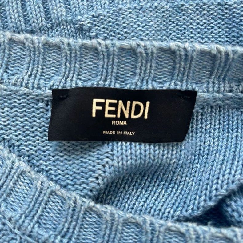 Fendi FENDI FF Intarsia Round Neck Knit Top - dmc Size US XL / EU 56 / 4 - 6 Thumbnail
