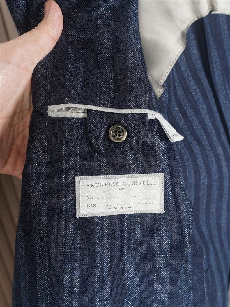 Brunello Cucinelli Brunello Cucinelli Alpaca Linen Blazer - dmc Size US XL / EU 56 / 4 - 4 Thumbnail