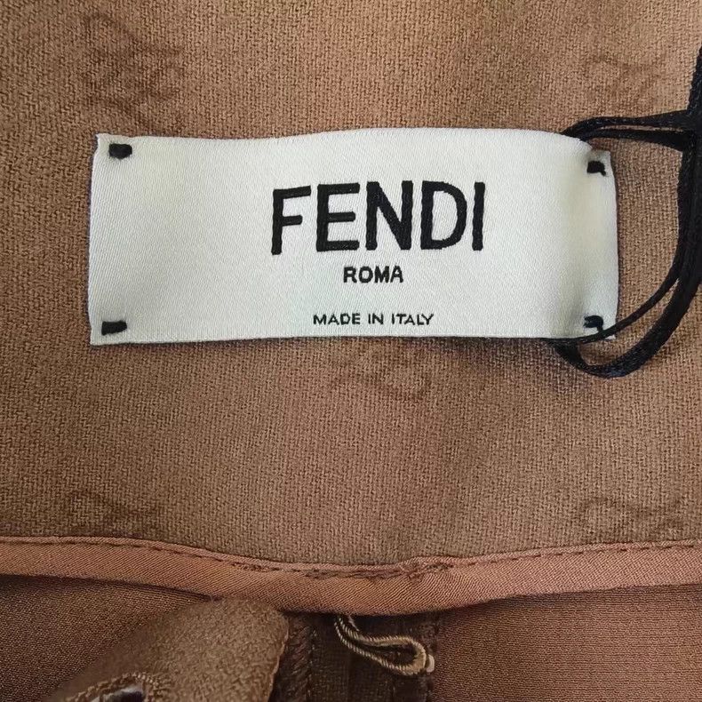 Fendi FENDI Beige Wool High-Waist Shorts - dmc Size US 36 / EU 52 - 3 Thumbnail