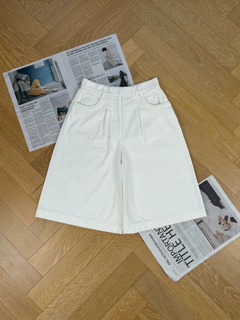 FENDI White Casual Slim Fit Denim Shorts - dmc