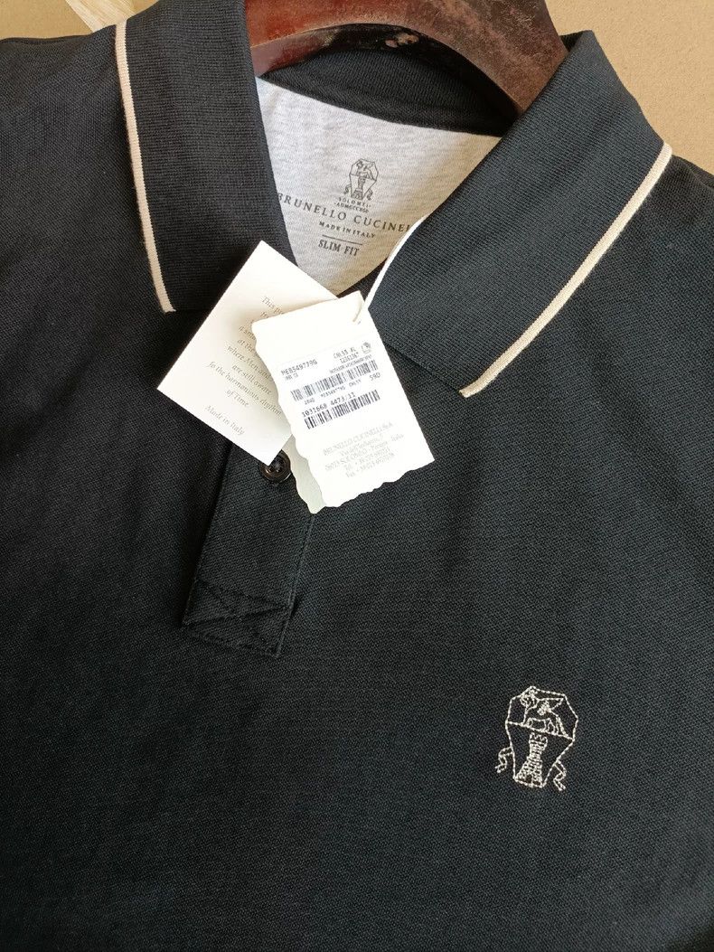 Brunello Cucinelli Brunello Cucinelli Cotton Polo Shirt - dmc Size US L / EU 52-54 / 3 - 3 Thumbnail