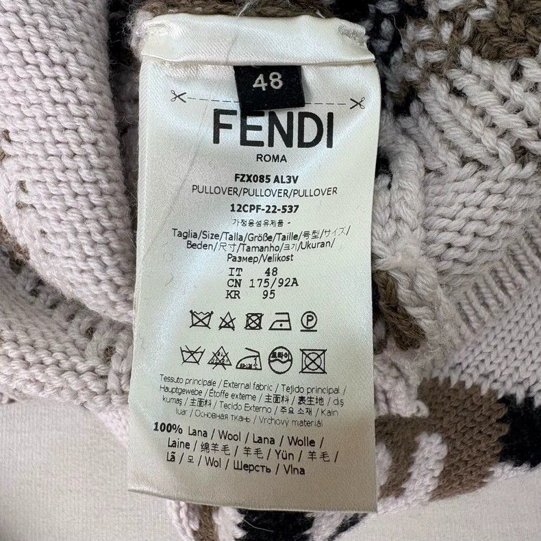 Fendi FENDI Chain Pattern Unisex Sweater - dmc Size US XL / EU 56 / 4 - 4 Thumbnail