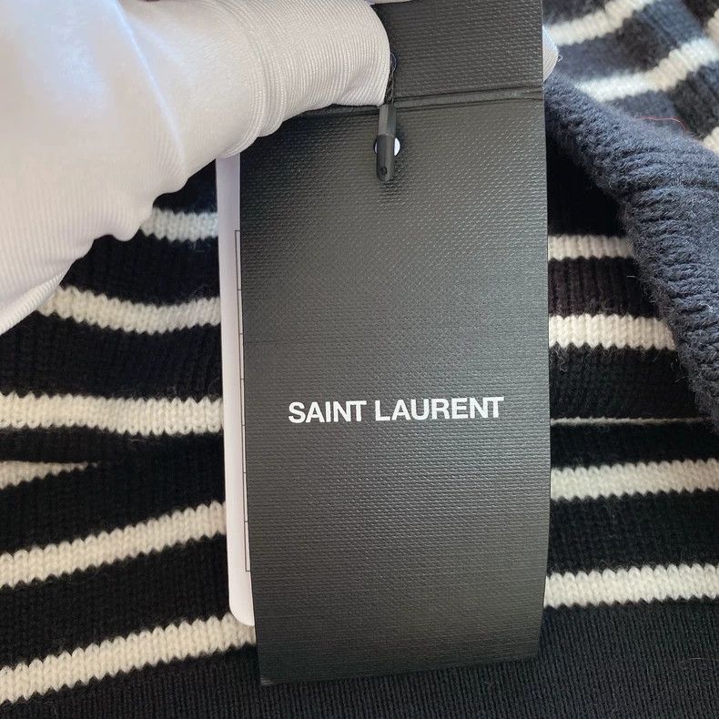 Saint Laurent Paris Saint Laurent Off-Shoulder Knit Top - dmc Size US M / EU 48-50 / 2 - 5 Thumbnail