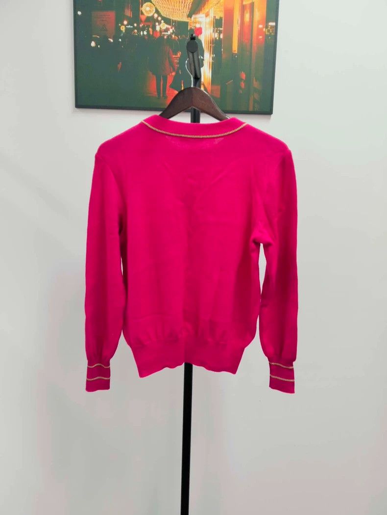 Yves Saint Laurent YSL Pink Knit Sweater M Size - dmc Size US M / EU 48-50 / 2 - 2 Thumbnail