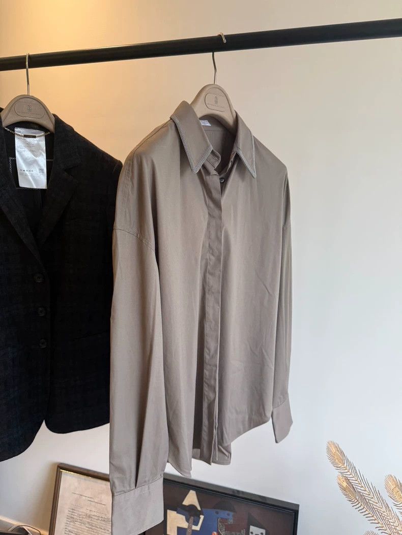 Brunello Cucinelli Brunello Cucinelli Stretch Cotton Shirt - dmc Size US M / EU 48-50 / 2 - 3 Thumbnail
