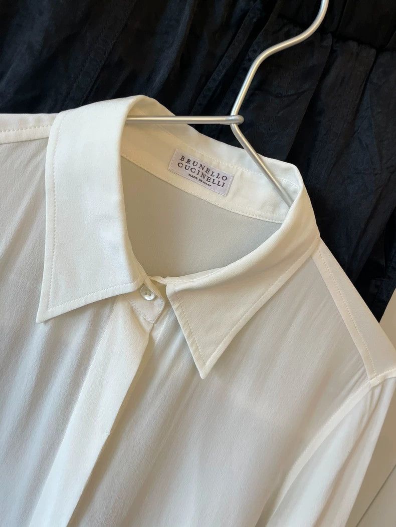 Brunello Cucinelli Brunello Cucinelli Silk Basic Shirt - dmc Size US S / EU 44-46 / 1 - 3 Thumbnail