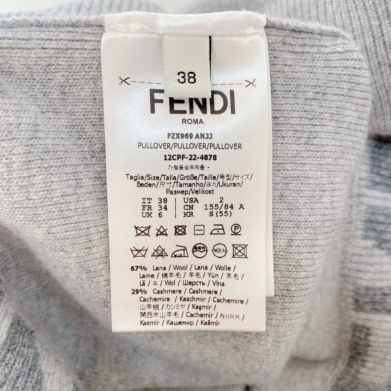 Fendi Fendi Gray Knit Sweater Top - dmc Size US XL / EU 56 / 4 - 6 Thumbnail