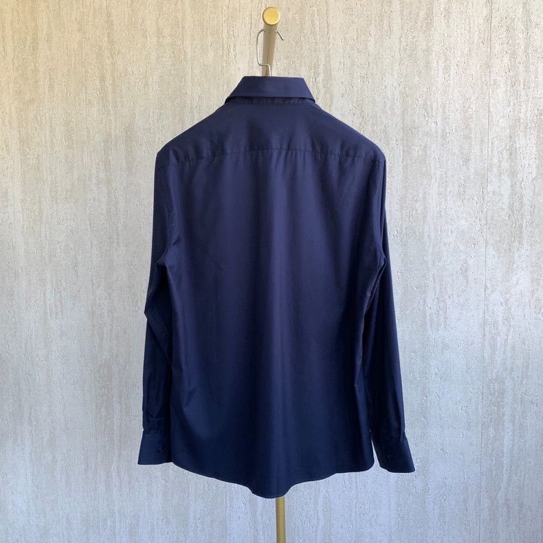 Brunello Cucinelli Brunello Cucinelli Blue Cotton Shirt - dmc Size US M / EU 48-50 / 2 - 5 Thumbnail