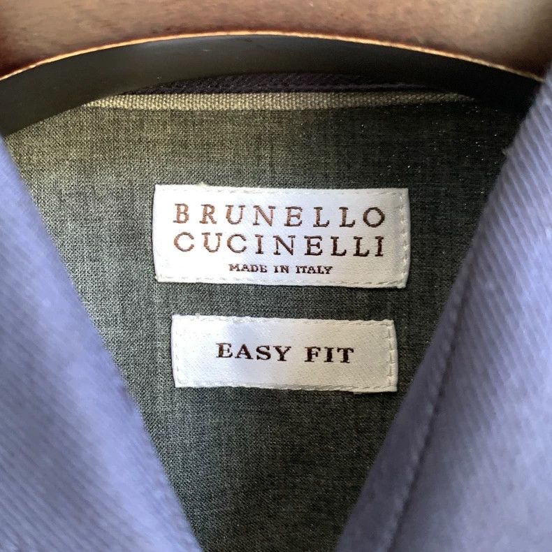 Brunello Cucinelli Brunello Cucinelli Blue Cotton Shirt - dmc Size US M / EU 48-50 / 2 - 3 Thumbnail