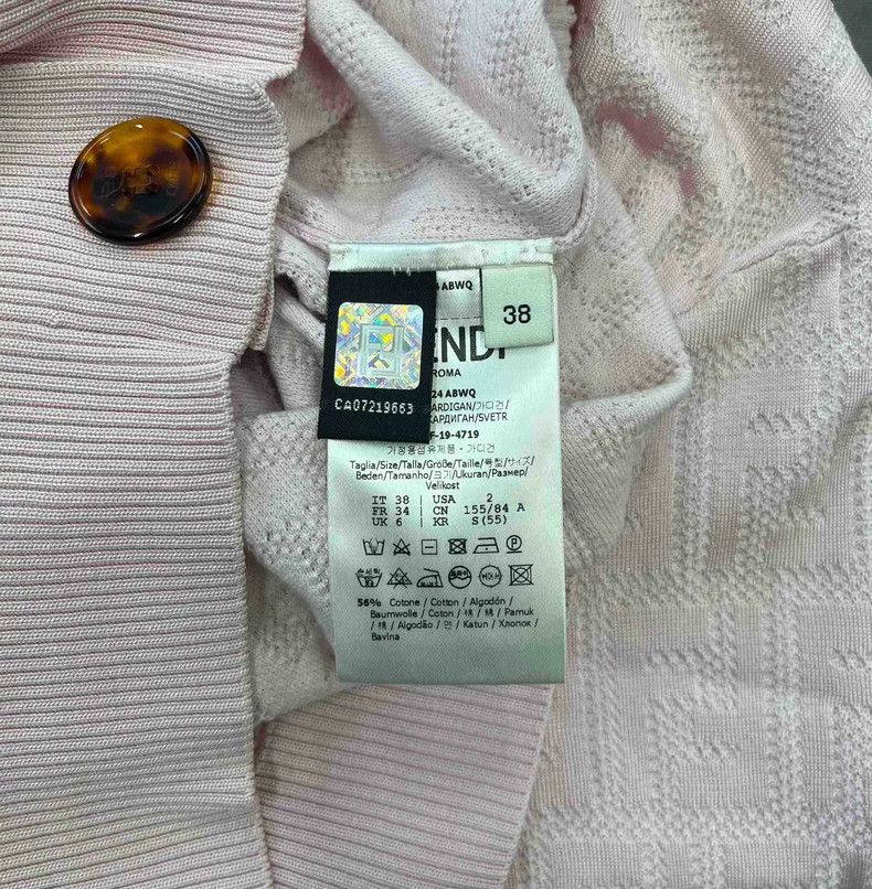 Fendi Fendi Pink Monogram Cardigan Coat - dmc Size US XS / EU 42 / 0 - 4 Thumbnail