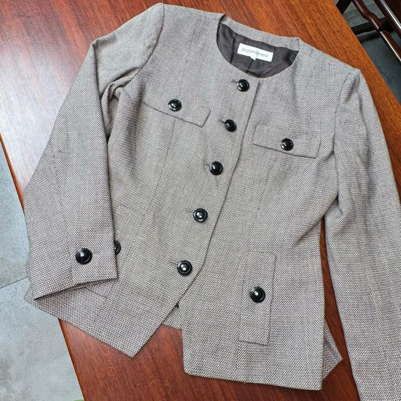 Chanel Yves Saint Laurent Silk Wool Short Jacket - dmc Size US XS / EU 42 / 0 - 3 Thumbnail