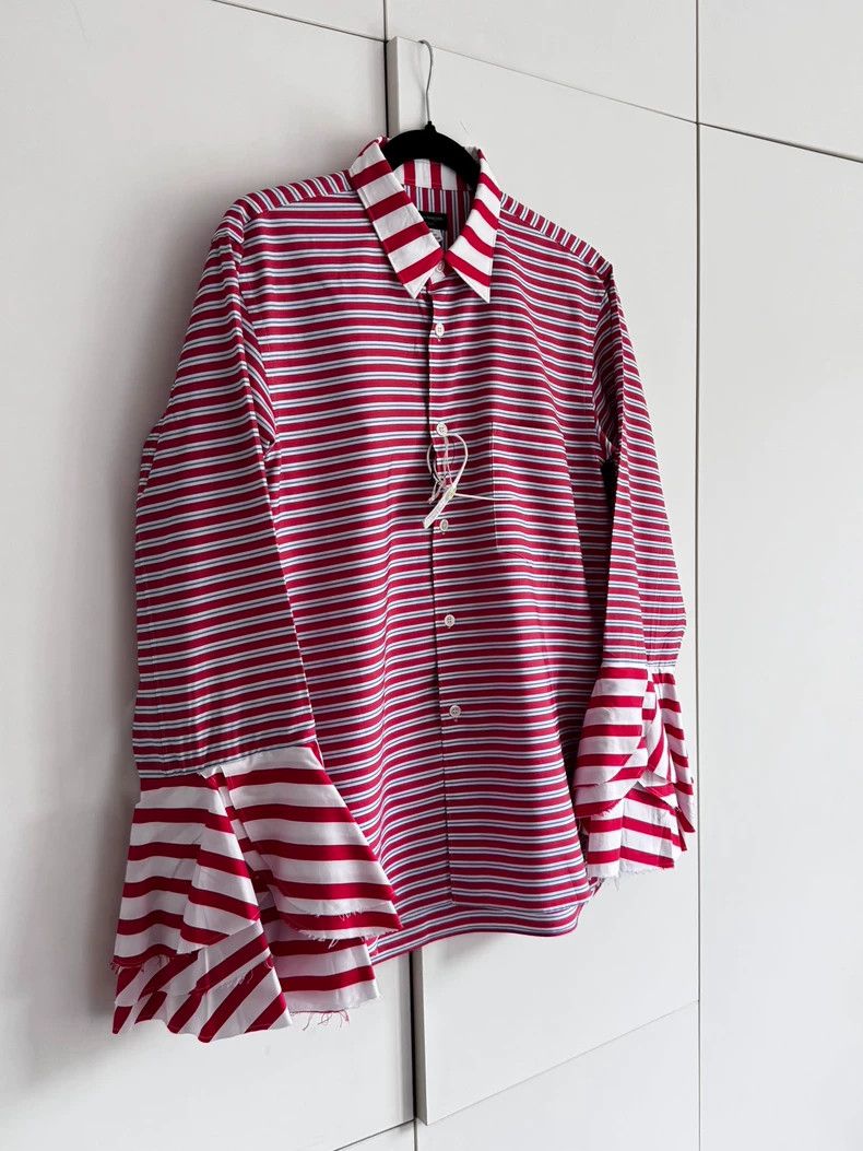 Comme des Garcons CDG Red White Stripe Shirt XS - dmc Size US XS / EU 42 / 0 - 4 Thumbnail