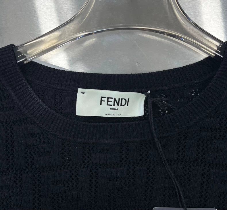 Fendi Fendi Black FF Logo Knit Longsleeve - dmc Size US S / EU 44-46 / 1 - 3 Thumbnail