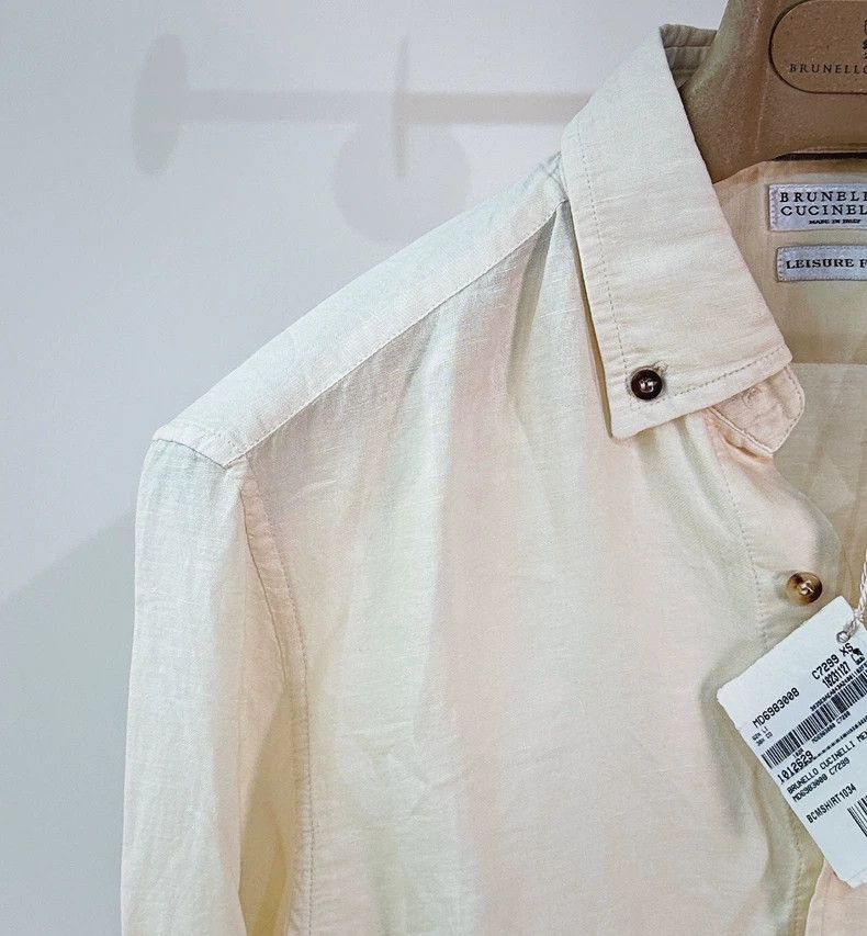 Brunello Cucinelli Brunello Cucinelli Linen Cotton Shirt - dmc Size US XS / EU 42 / 0 - 3 Thumbnail