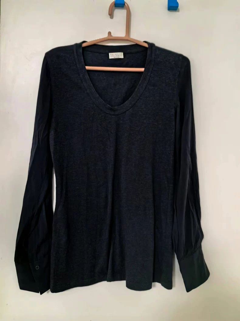 Brunello Cucinelli Brunello Cucinelli Silk Cotton Top - dmc Size US S / EU 44-46 / 1 - 4 Thumbnail