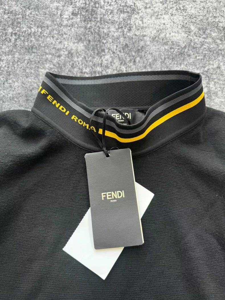 Fendi Fendi Black Logo Wool Knit Sweater - dmc Size US XL / EU 56 / 4 - 5 Thumbnail