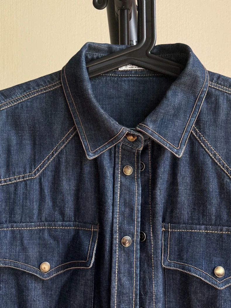 Brunello Cucinelli Brunello Cucinelli Denim Shirt - dmc Size US L / EU 52-54 / 3 - 2 Thumbnail